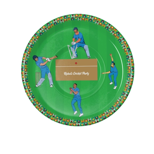 Cricket 7" Party Plate | Plain or Personalized | Leak-Proof & Safe for Snacks
